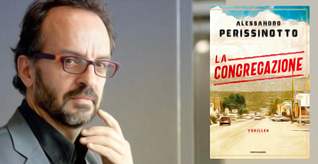 Foto di uomo con barba e occhiali vicino a libro La congregazione - Alessandro Perissinotto