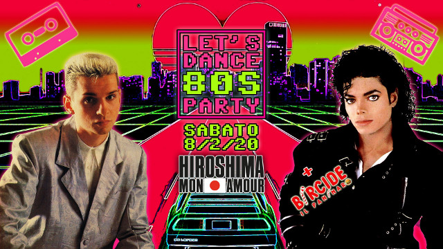 Locandina serata anni '80 all'Hiroshima Mon Amour con Michael Jackson