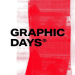 Scritta Graphic Days su fondo bianco e rosso