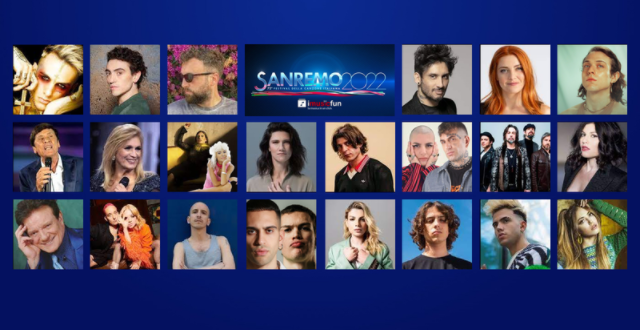 Collage foto cantanti Sanremo 2022