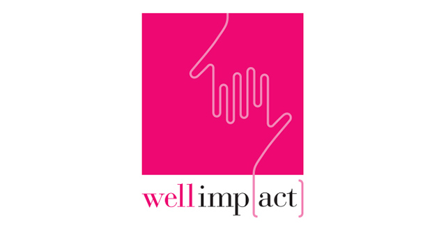 Logo Well Impact, disegno in rosa di mani che si incrociano